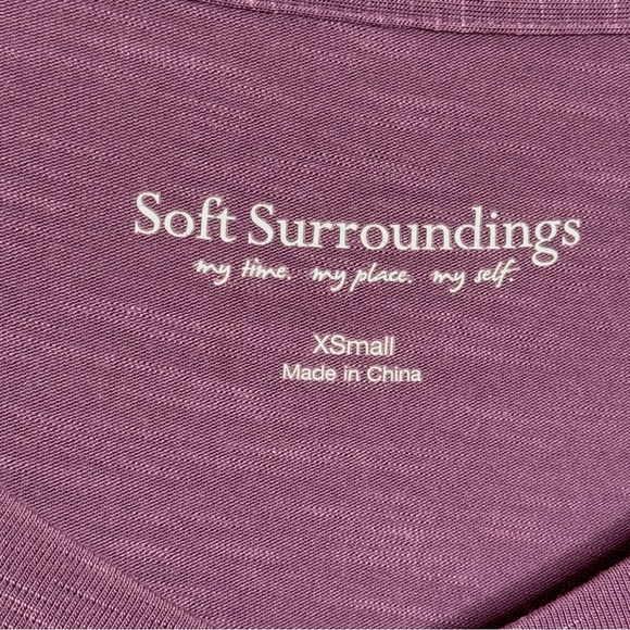 Soft Surroundings Top Perfect A Line Tunic Purple Flowy Fairy SZ Extra Small - Picture 7 of 12